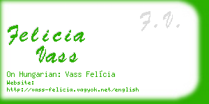 felicia vass business card