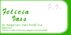 felicia vass business card
